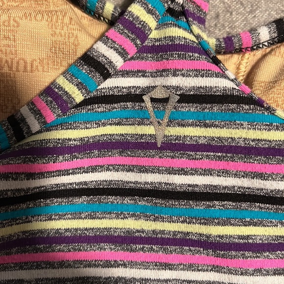 Ivivva striped athletic tank top with shelf bra - Picture 3 of 3